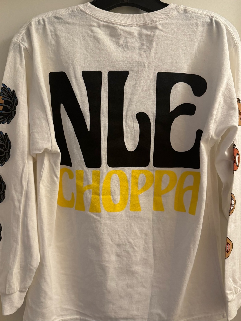 NLE Choppa Mood Swings Long Sleeve White Tee